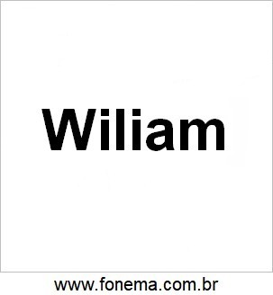 Imagem de Wiliam Para Alfabetização